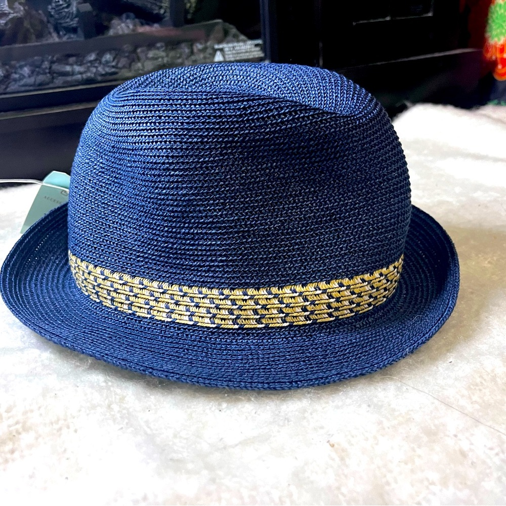 💥NEW NWT💥 Class/Club navy boys fedora with cream band